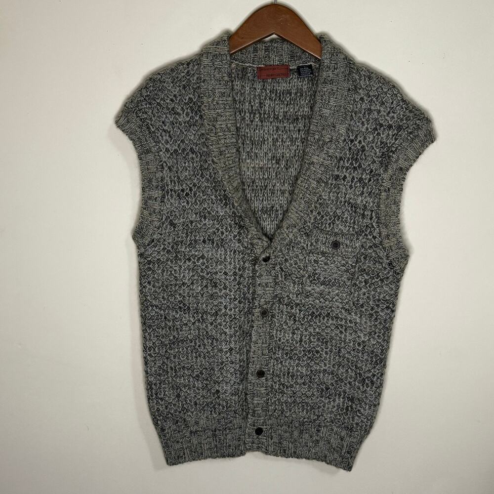 Vtg Equipment Henry Grethel Sweater Vest Mens Large Wool Mohair Academia Grandpa